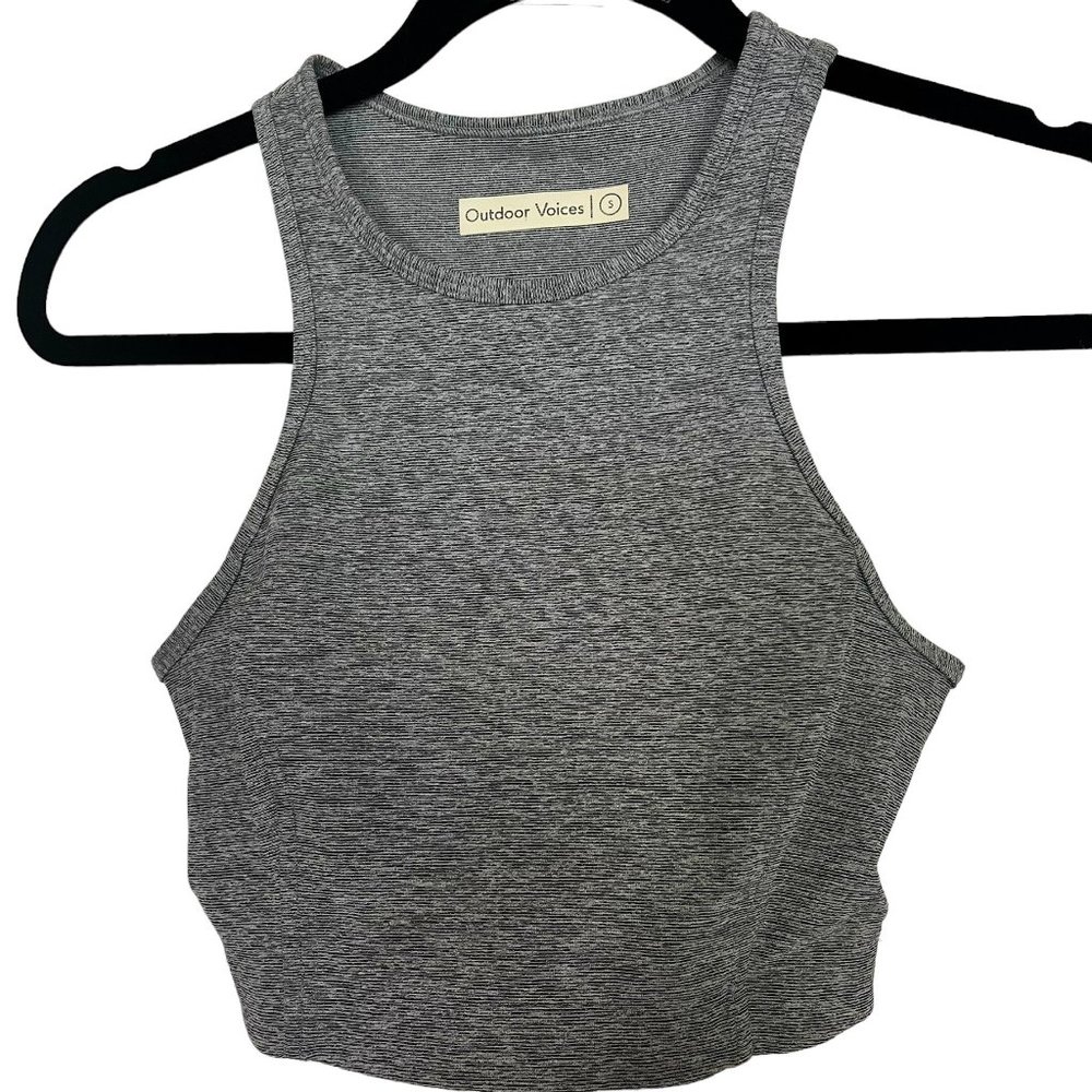 Outdoor Voices Athena Crop Top - Gray - Size S